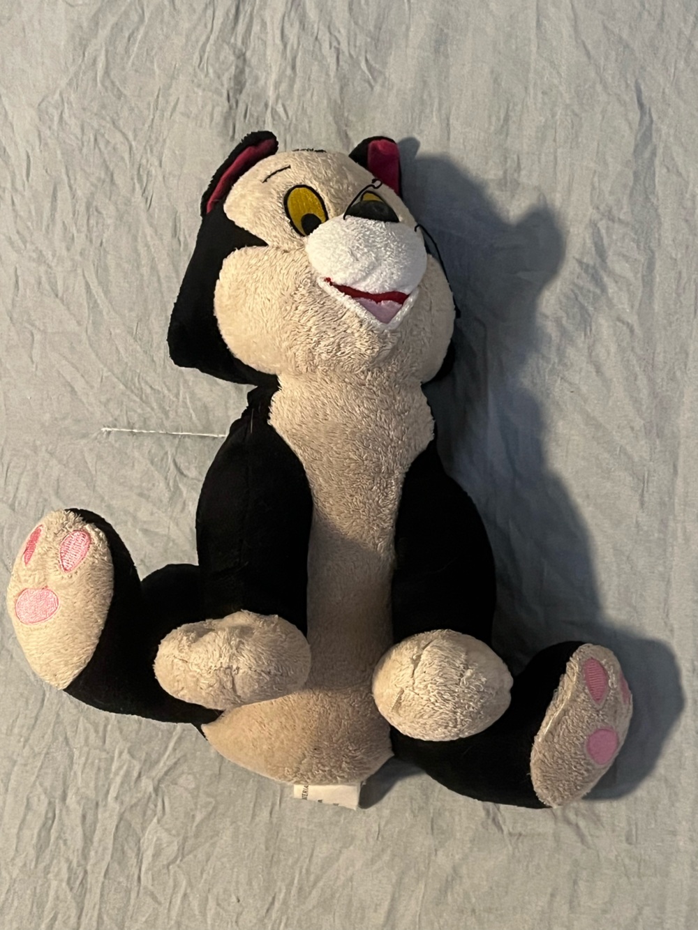 Disney Black and Cream Plush Character Toy with Pink Accents